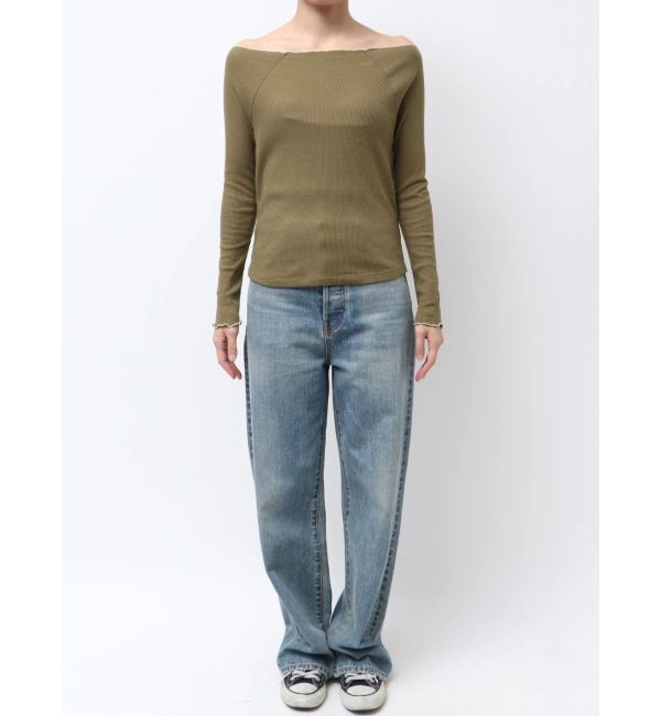 Ungrid「オフショルデザインロングスリーブTee」|Tシャツ・カットソー|