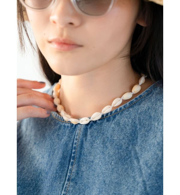 Ungrid「シェルモチーフショートネックレス」|ネックレス|アイボリー