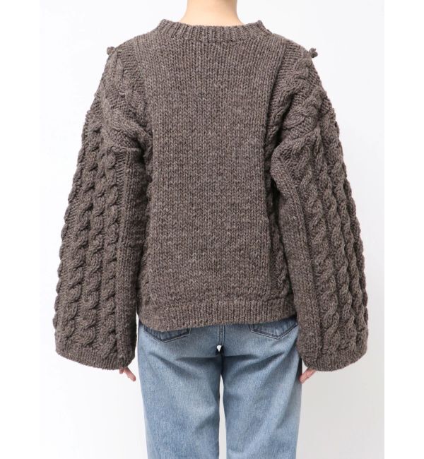 Ungrid「ルーズスリーブケーブルニット」|ニット・セーター|