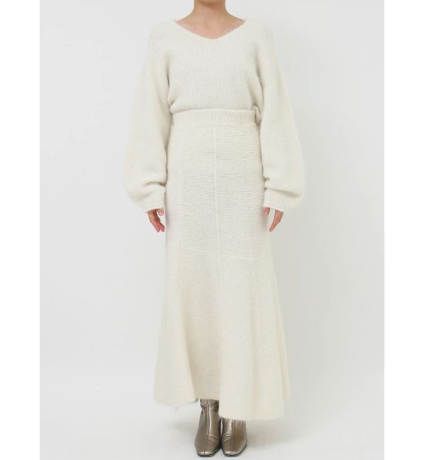 LAGUNAMOON「アルパカシャギーニットナローフレアスカート」|スカート|