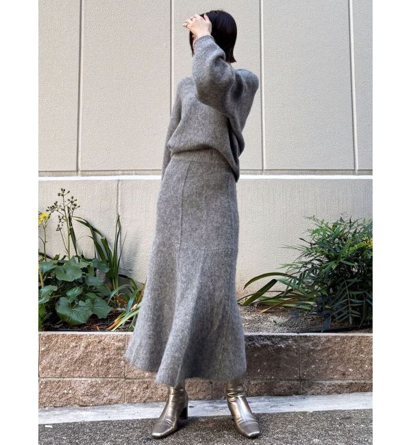 LAGUNAMOON「アルパカシャギーニットナローフレアスカート」|スカート|