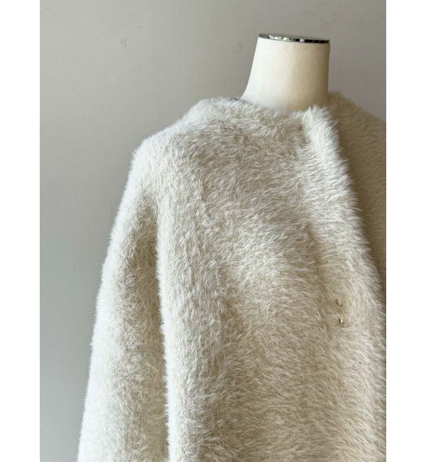 LAGUNAMOON「ミニシャギーセッケツニットカーディガン」|カーディガン|