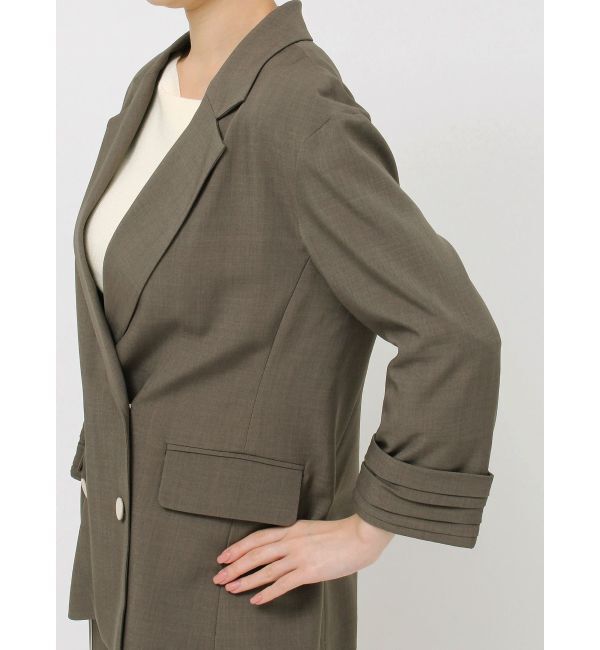 LAGUNAMOON「バイカラーボタンジャケット」|テーラードジャケット|