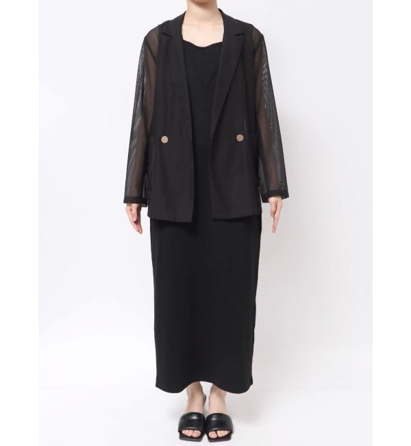 LAGUNAMOON「【追加生産】メッシュダブルテーラージャケット」|テーラードジャケット|