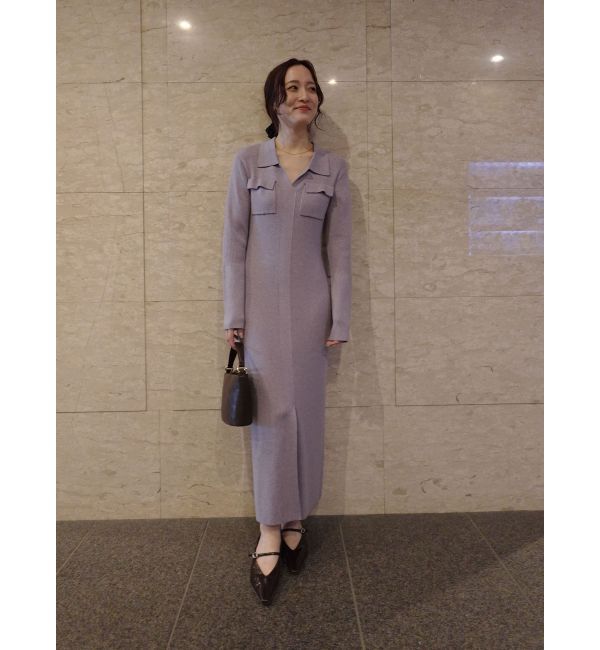 LAGUNAMOON「フラップポケットリブニットワンピース」|ワンピース|