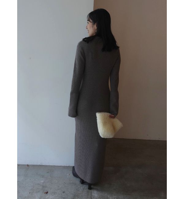 LAGUNAMOON「フラップポケットリブニットワンピース」|ワンピース|