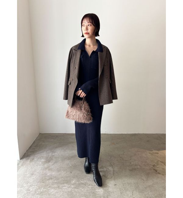 LAGUNAMOON「フラップポケットリブニットワンピース」|ワンピース|