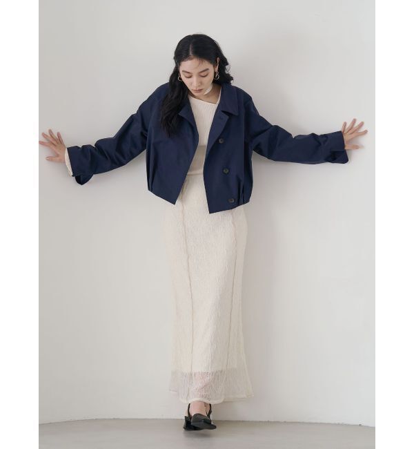 LAGUNAMOON「タックヘムトレンチライクショートブルゾン」|ブルゾン・スタジャン|