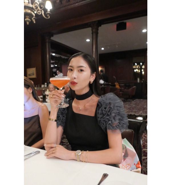 LAGUNAMOON「【ソンイさんコラボ】LADYチュールショルダーパンツドレス」|ドレス|