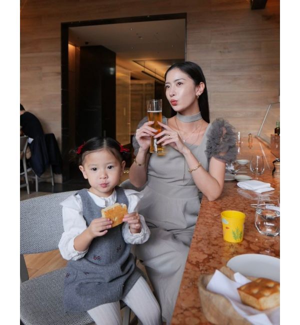 LAGUNAMOON「【ソンイさんコラボ】LADYチュールショルダーパンツドレス」|ドレス|