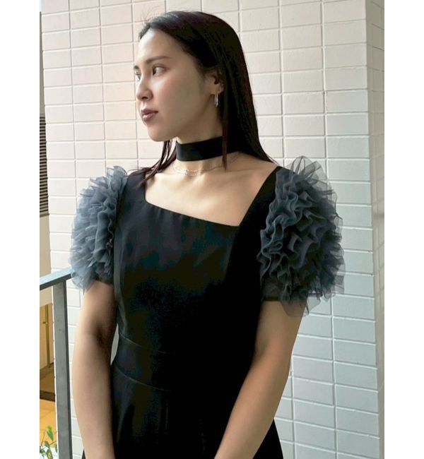 LAGUNAMOON「【ソンイさんコラボ】LADYチュールショルダーパンツドレス」|ドレス|