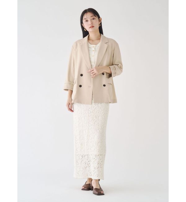 LAGUNAMOON「バイカラーボタンジャケット」|テーラードジャケット|