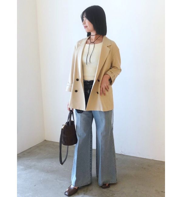 LAGUNAMOON「バイカラーボタンジャケット」|テーラードジャケット|