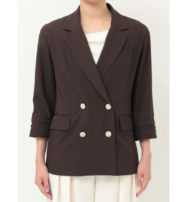 LAGUNAMOON「バイカラーボタンジャケット」|テーラードジャケット|