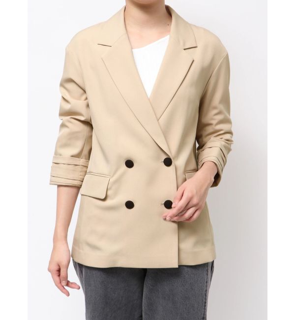 LAGUNAMOON「バイカラーボタンジャケット」|テーラードジャケット|