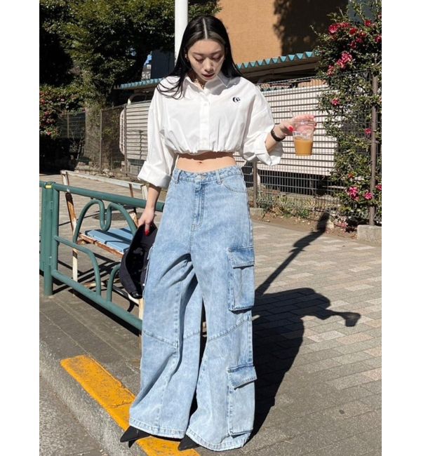 EVRIS「ボリュームカーゴデニムパンツ【セットアップ着用可能】」|デニム|