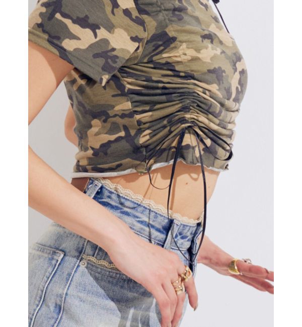 EVRIS「カモフラリボンショートTシャツ」|Tシャツ・カットソー|