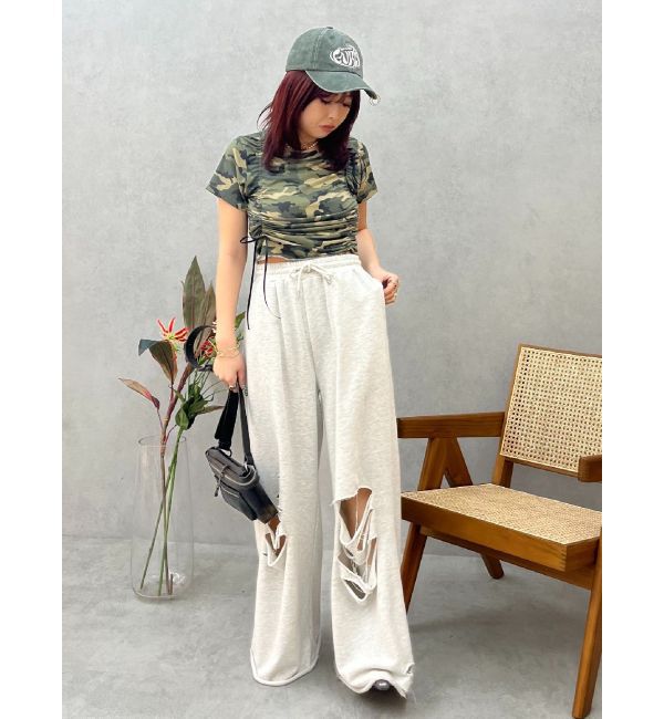 EVRIS「カモフラリボンショートTシャツ」|Tシャツ・カットソー|