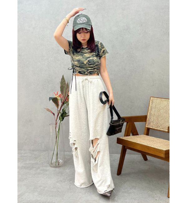 EVRIS「カモフラリボンショートTシャツ」|Tシャツ・カットソー|