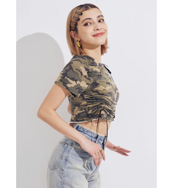 EVRIS「カモフラリボンショートTシャツ」|Tシャツ・カットソー|