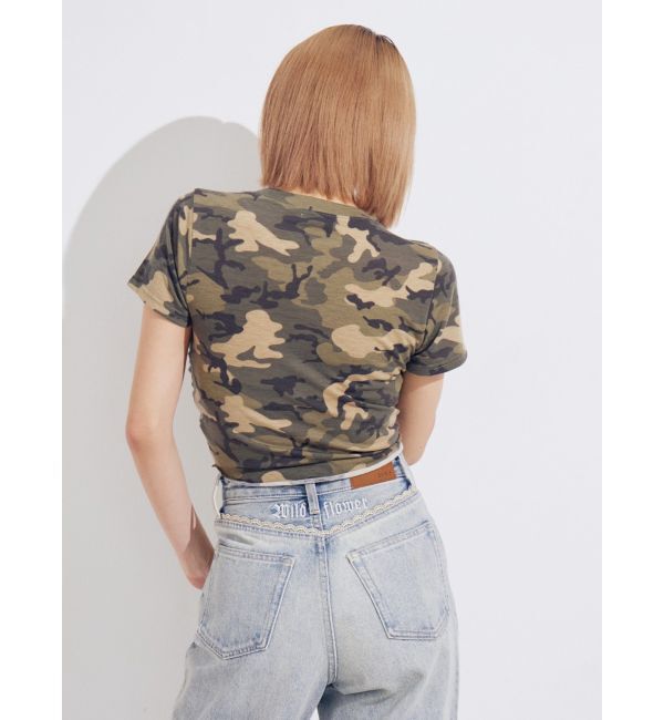 EVRIS「カモフラリボンショートTシャツ」|Tシャツ・カットソー|