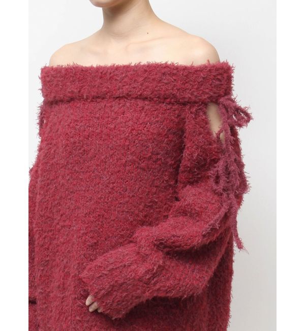 EVRIS「リボンオフショルニットワンピース」|ワンピース|