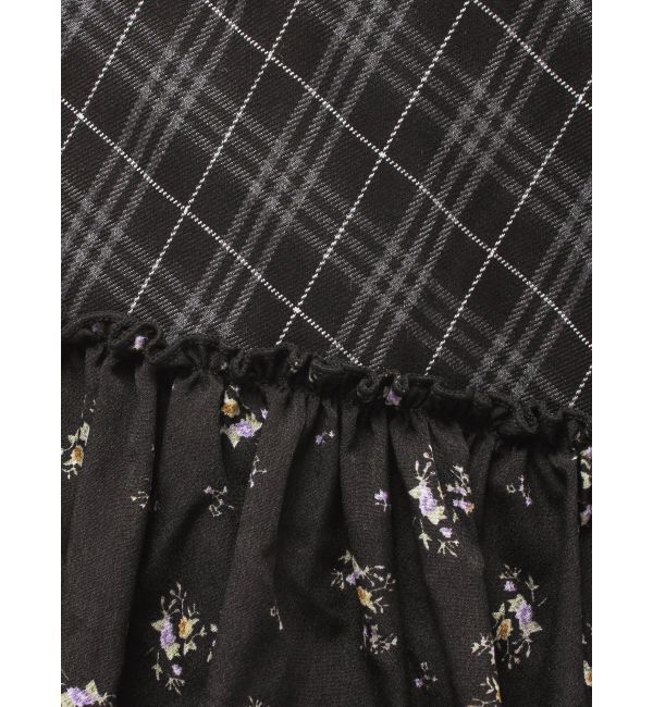 EVRIS「ミックスドッキングアシンメトリースカート」|スカート|