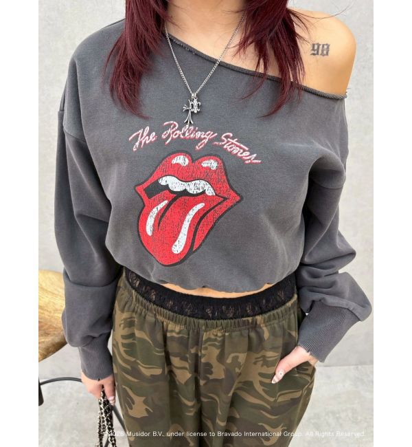 EVRIS「【ザ・ローリング・ストーンズ】ワンショルスウェット」|スウェット・ジャージ|