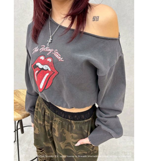 EVRIS「【ザ・ローリング・ストーンズ】ワンショルスウェット」|スウェット・ジャージ|