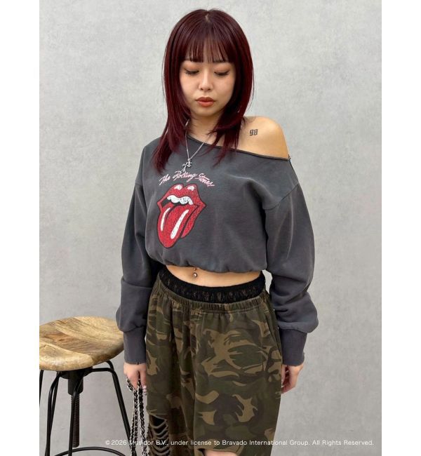 EVRIS「【ザ・ローリング・ストーンズ】ワンショルスウェット」|スウェット・ジャージ|