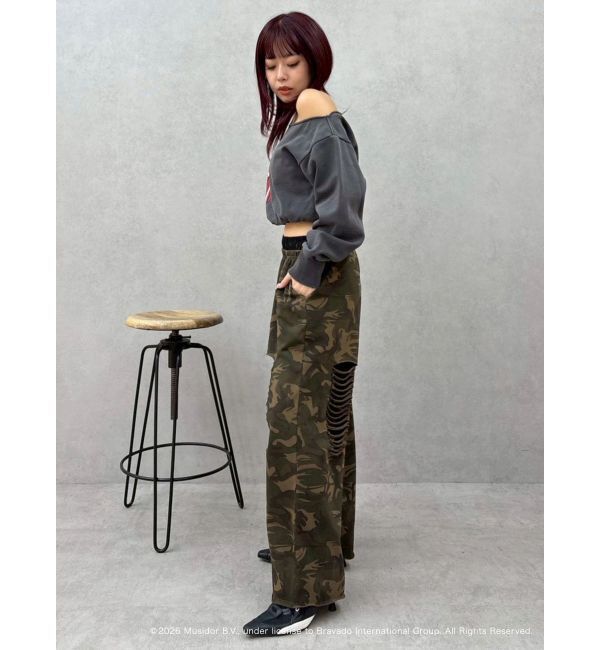 EVRIS「【ザ・ローリング・ストーンズ】ワンショルスウェット」|スウェット・ジャージ|