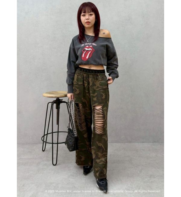 EVRIS「【ザ・ローリング・ストーンズ】ワンショルスウェット」|スウェット・ジャージ|