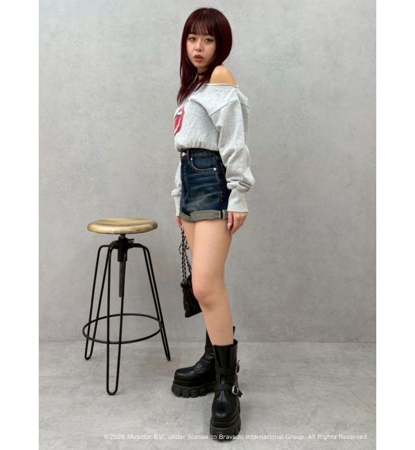 EVRIS「【ザ・ローリング・ストーンズ】ワンショルスウェット」|スウェット・ジャージ|