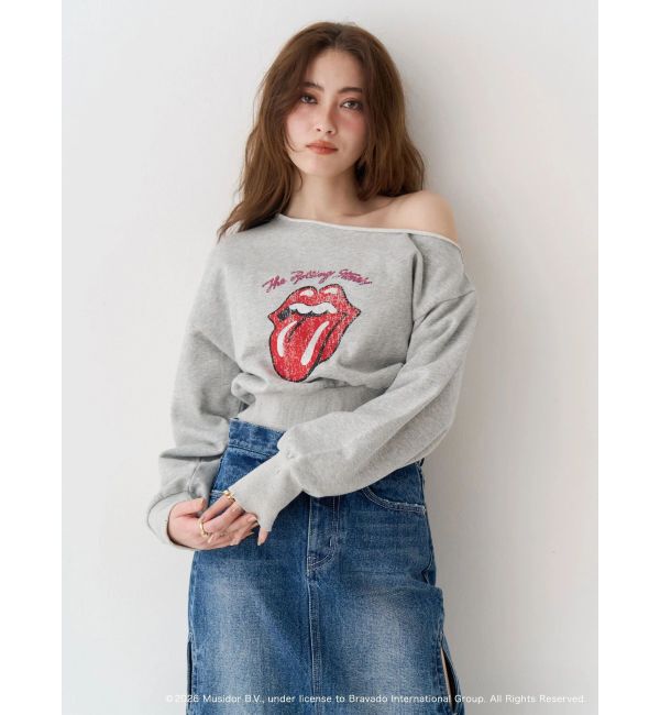 EVRIS「【ザ・ローリング・ストーンズ】ワンショルスウェット」|スウェット・ジャージ|
