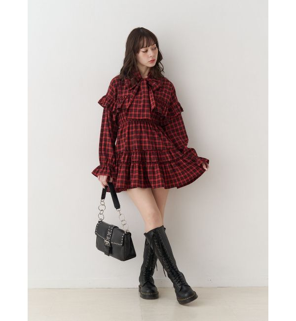 jouetie「フリルショルダーミニワンピース」|ワンピース|