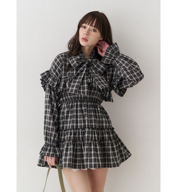 jouetie「フリルショルダーミニワンピース」|ワンピース|