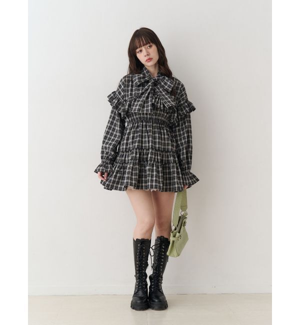 jouetie「フリルショルダーミニワンピース」|ワンピース|