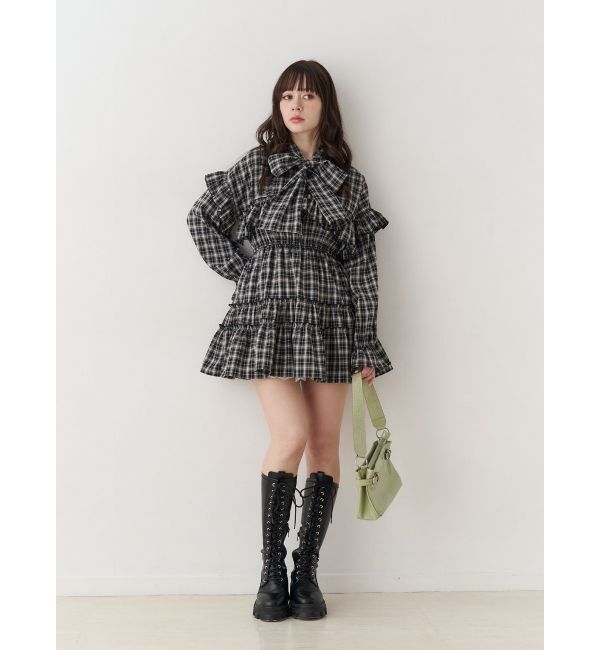 jouetie「フリルショルダーミニワンピース」|ワンピース|