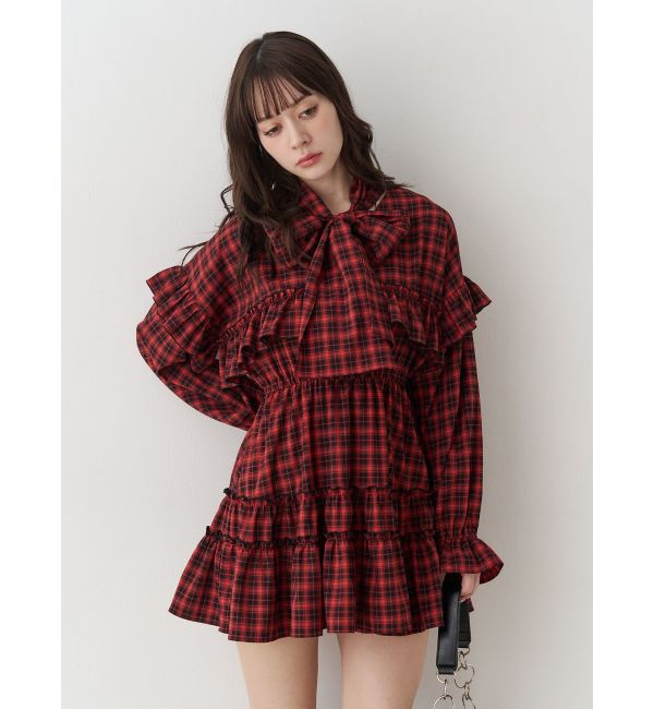 jouetie「フリルショルダーミニワンピース」|ワンピース|