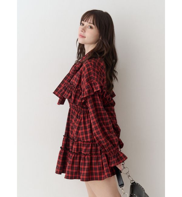 jouetie「フリルショルダーミニワンピース」|ワンピース|