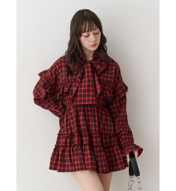 jouetie「フリルショルダーミニワンピース」|ワンピース|