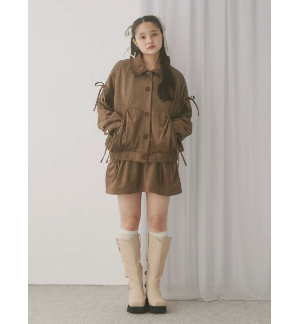 merry jenny「ギャザーリボンフレアミニスカート」|スカート|