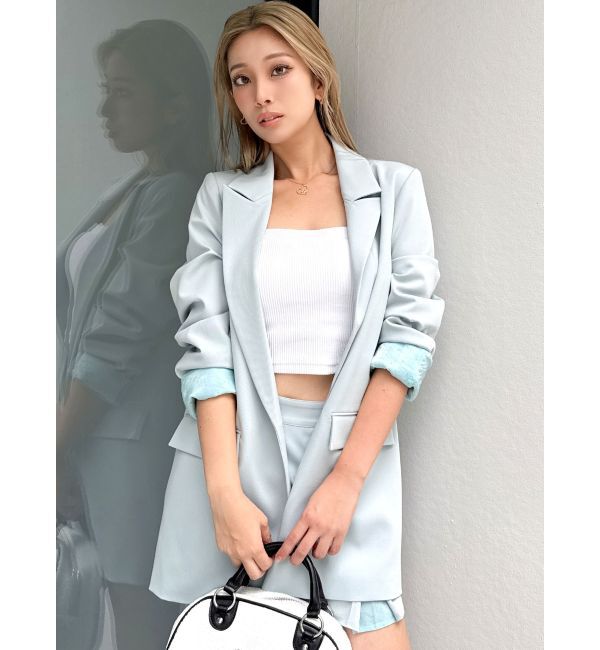 GYDA「LININGラインストーンLOOSEジャケット【SETUP着用可】」|その他|スカイブルー