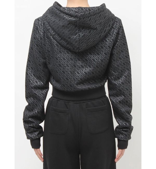 GYDA「GG chain glitter print shortパーカー」|パーカー|