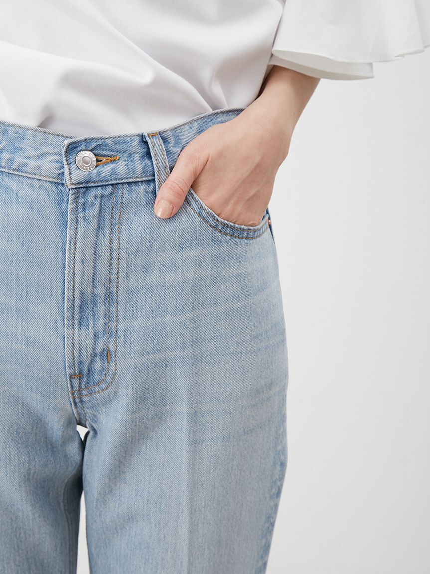 Mila Owen「裾段差テーパードデニムパンツ」|デニム|