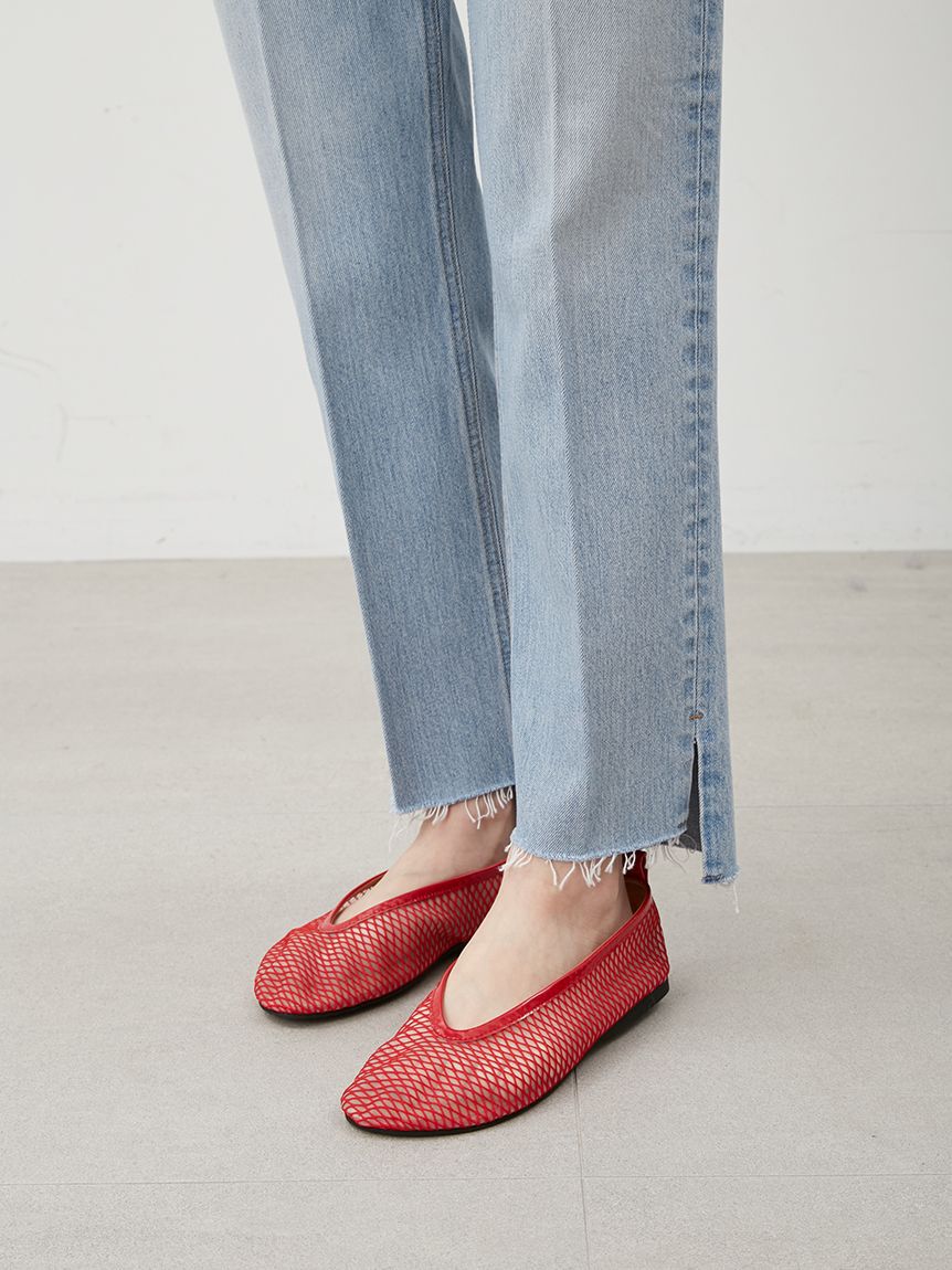 Mila Owen「裾段差テーパードデニムパンツ」|デニム|