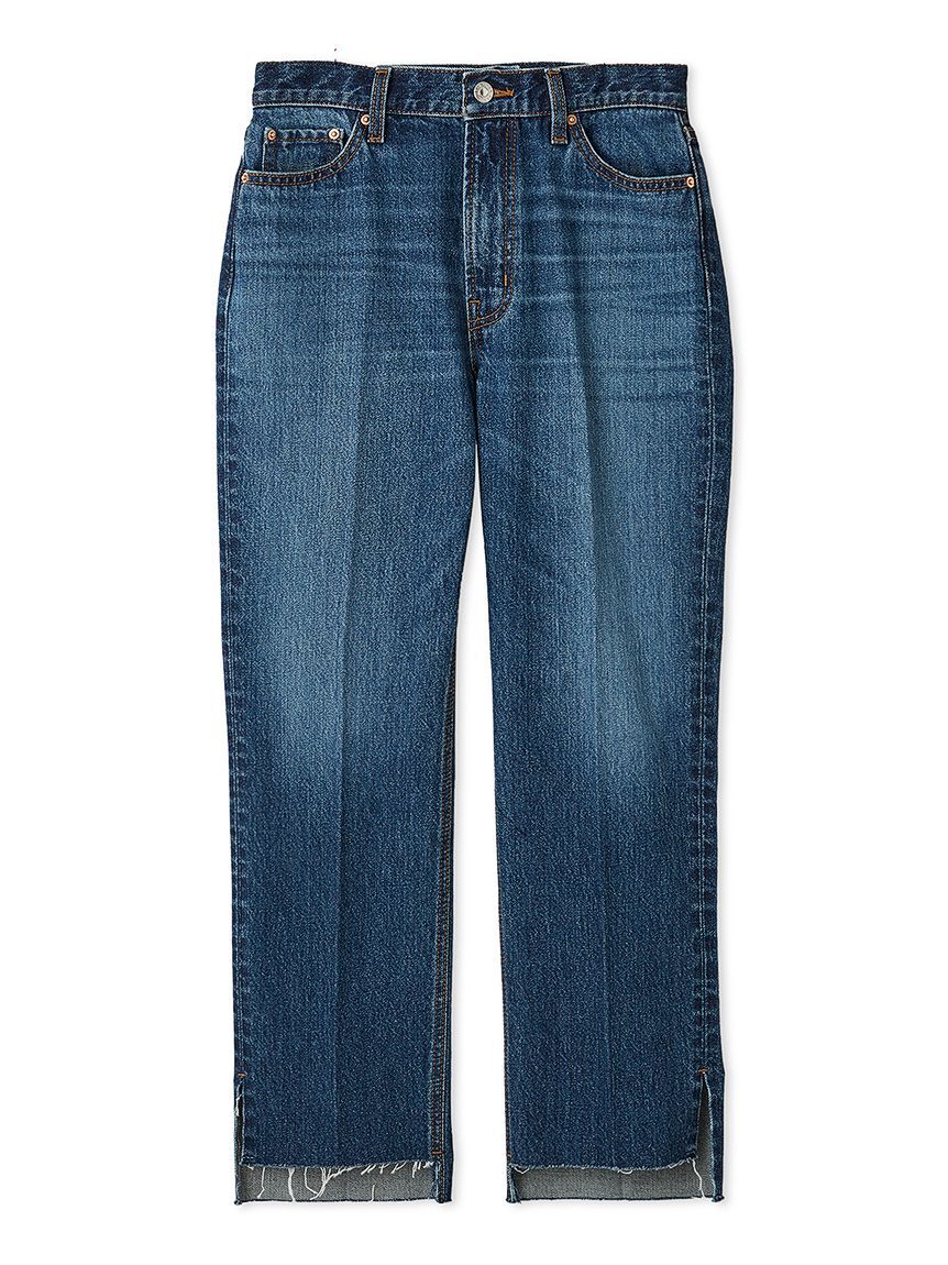 Mila Owen「裾段差テーパードデニムパンツ」|デニム|