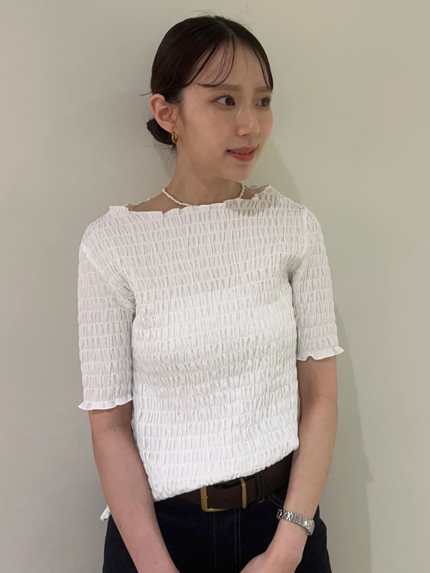 Mila Owen「シャーリングブラウス」|シャツ・ブラウス|