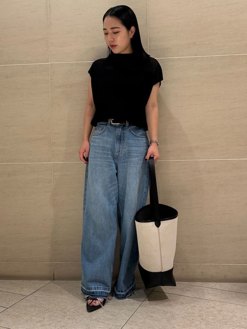 Mila Owen「ハイネックブラウジングシアーニット」|Tシャツ・カットソー|