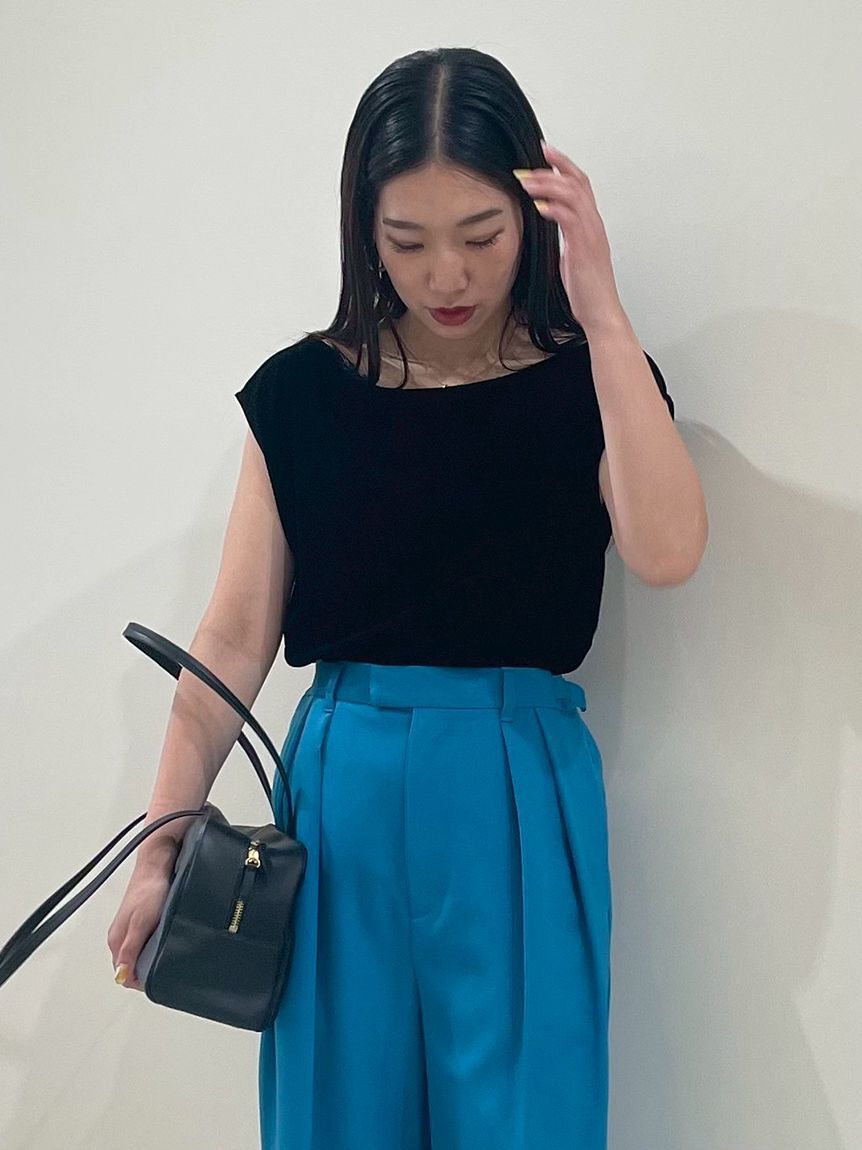 Mila Owen「ボートネックフロッキーベロアプルオーバー」|Tシャツ・カットソー|